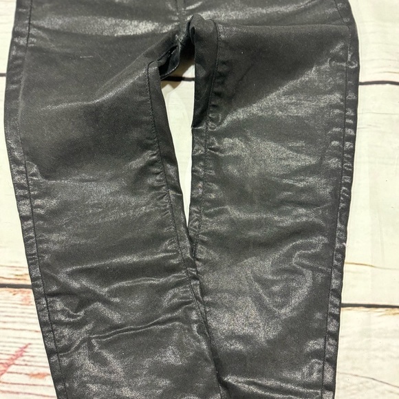 ALLSAINTS SPITALFIELDS women’s cigarette skinny jeans in size 28 Shiny Black EUC - Picture 8 of 16